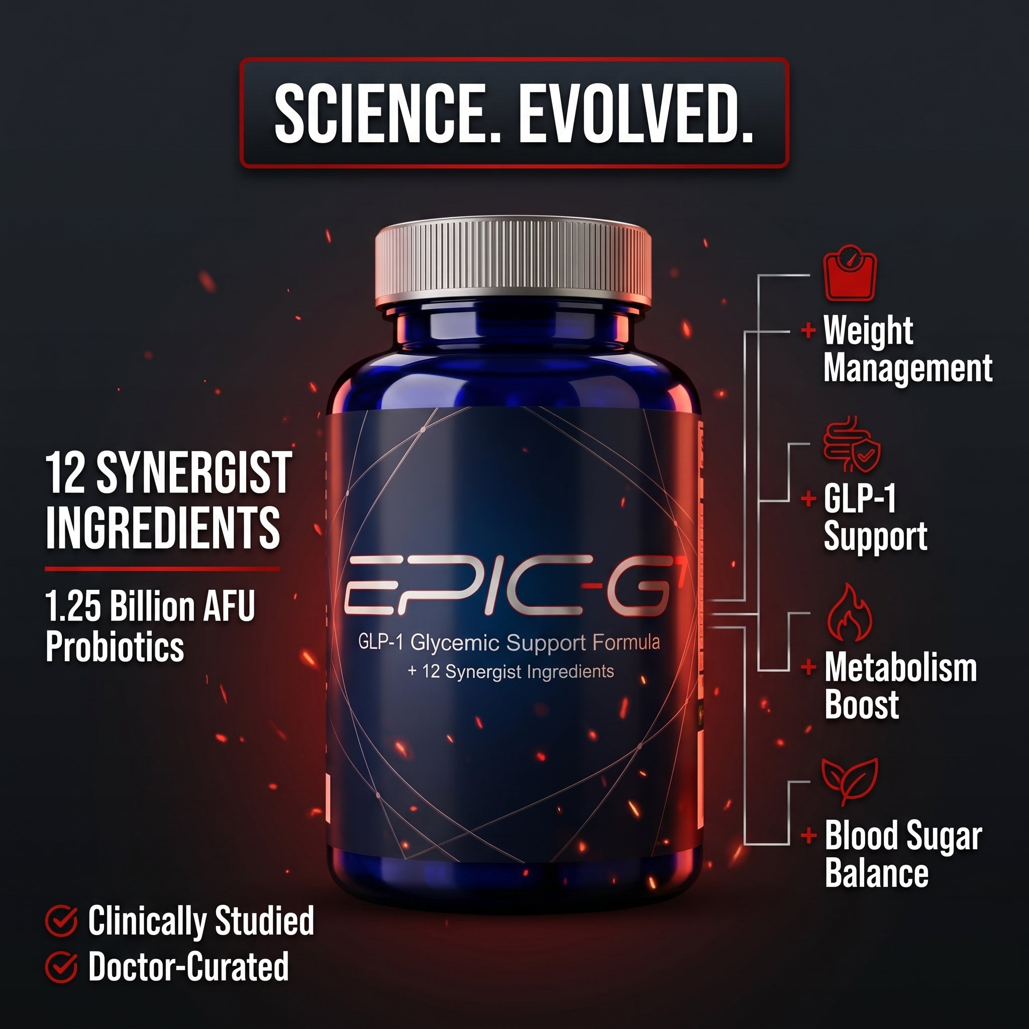 EPIC-G7 key benefits — blood sugar support, metabolic boost, gut health